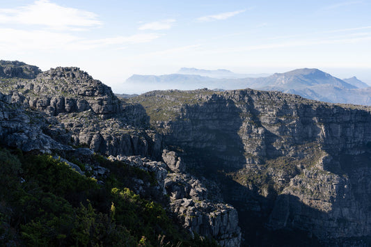 A view from the top of Table Mountain in Cape Town South Africa 