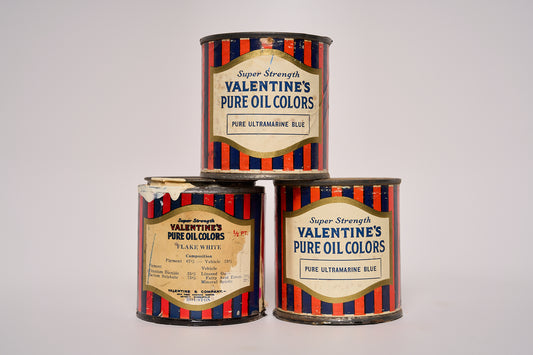 Vintage oil paint cans
